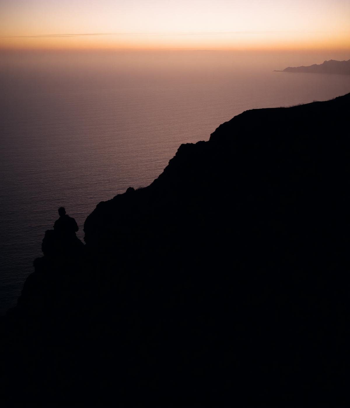 Coastal cliff at sunrise